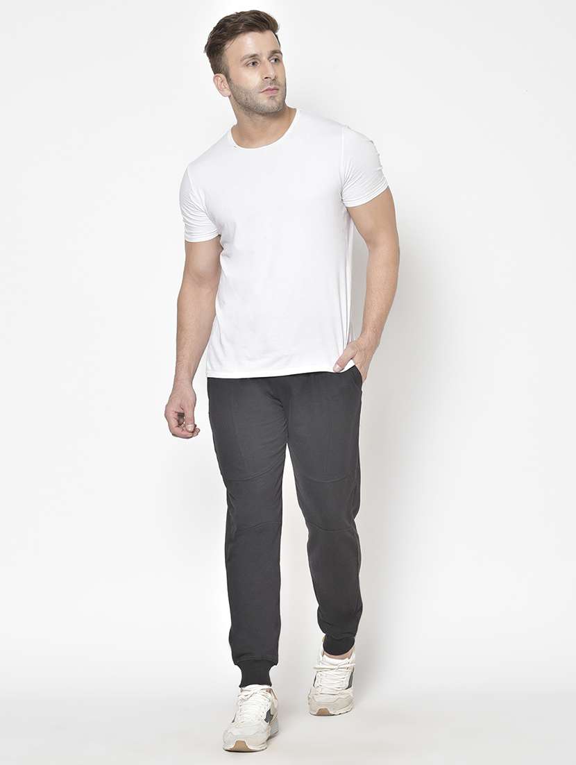 mid rise solid ankle length track pant - 19524179 - Standard Image - 4