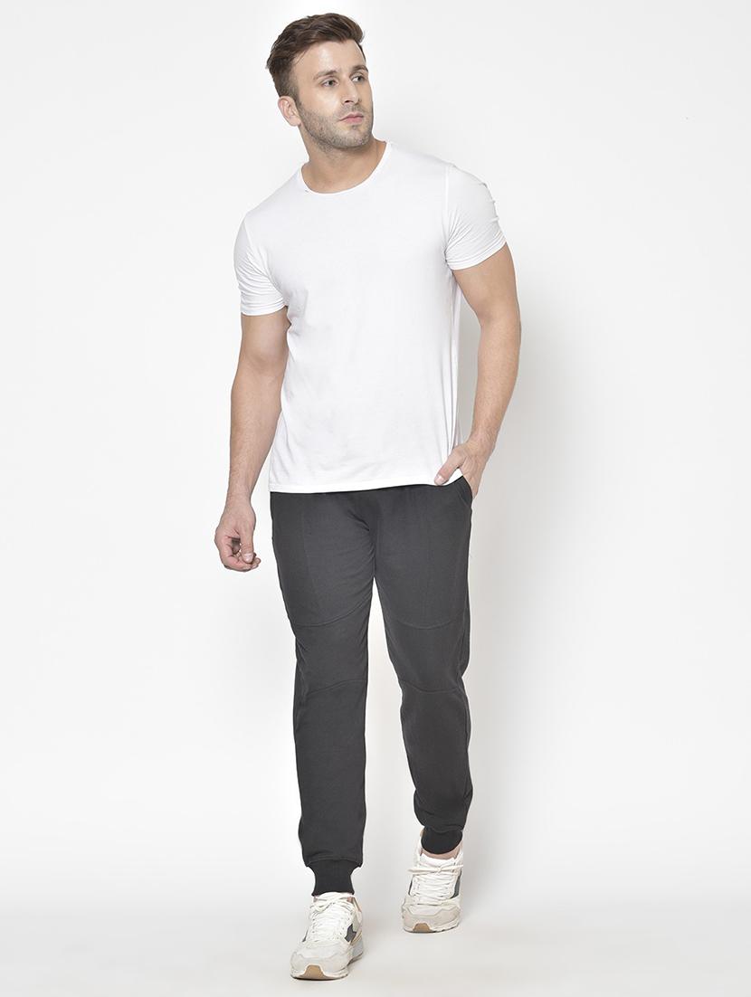mid rise solid ankle length track pant - 19524180 - Standard Image - 4
