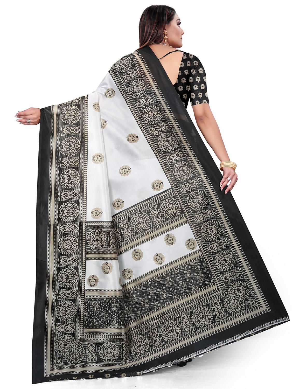 women's self design white colored saree with blouse - 19532880 - Standard Image - 1