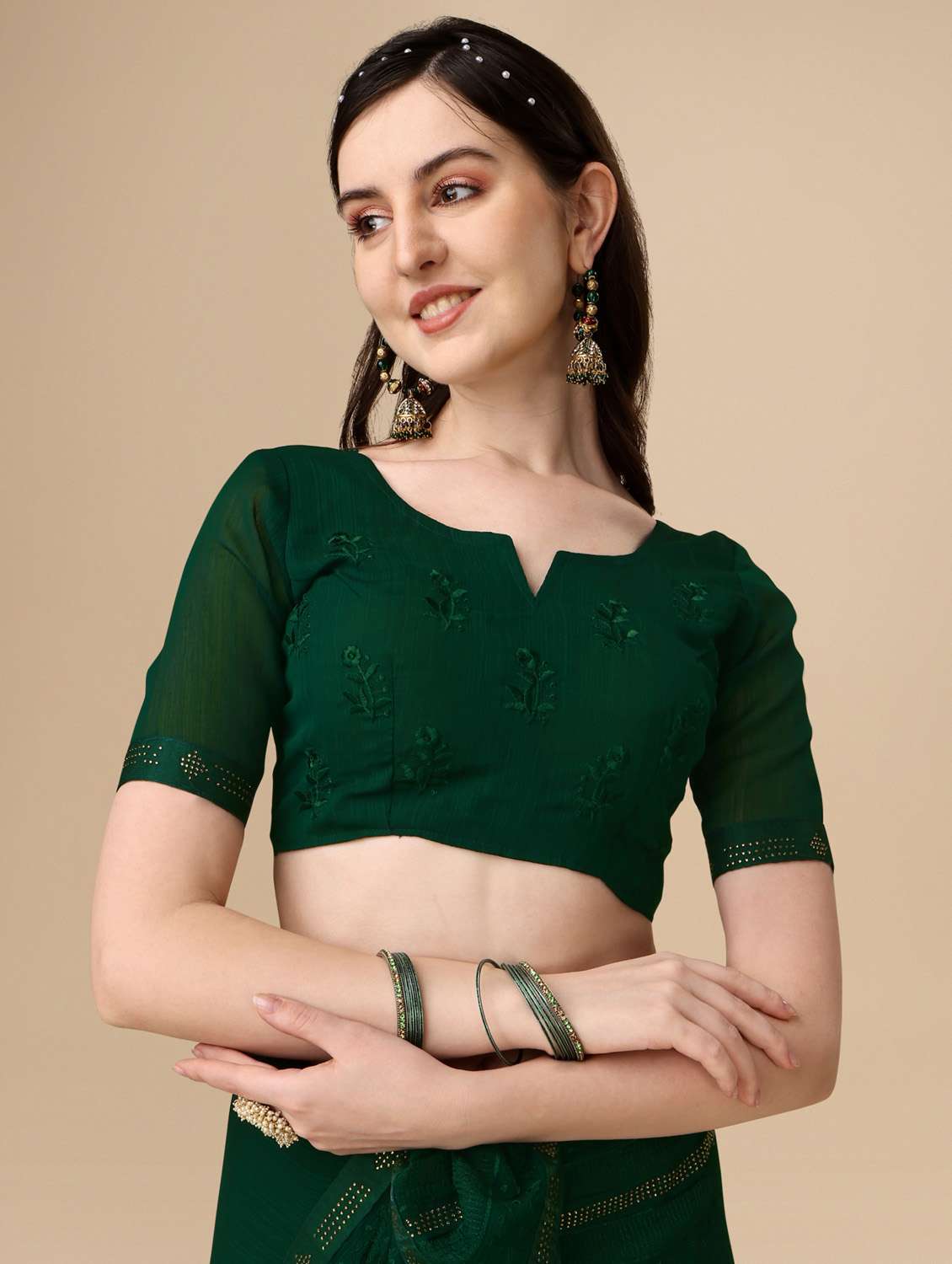 women's embroidered saree - 19533466 - Standard Image - 4