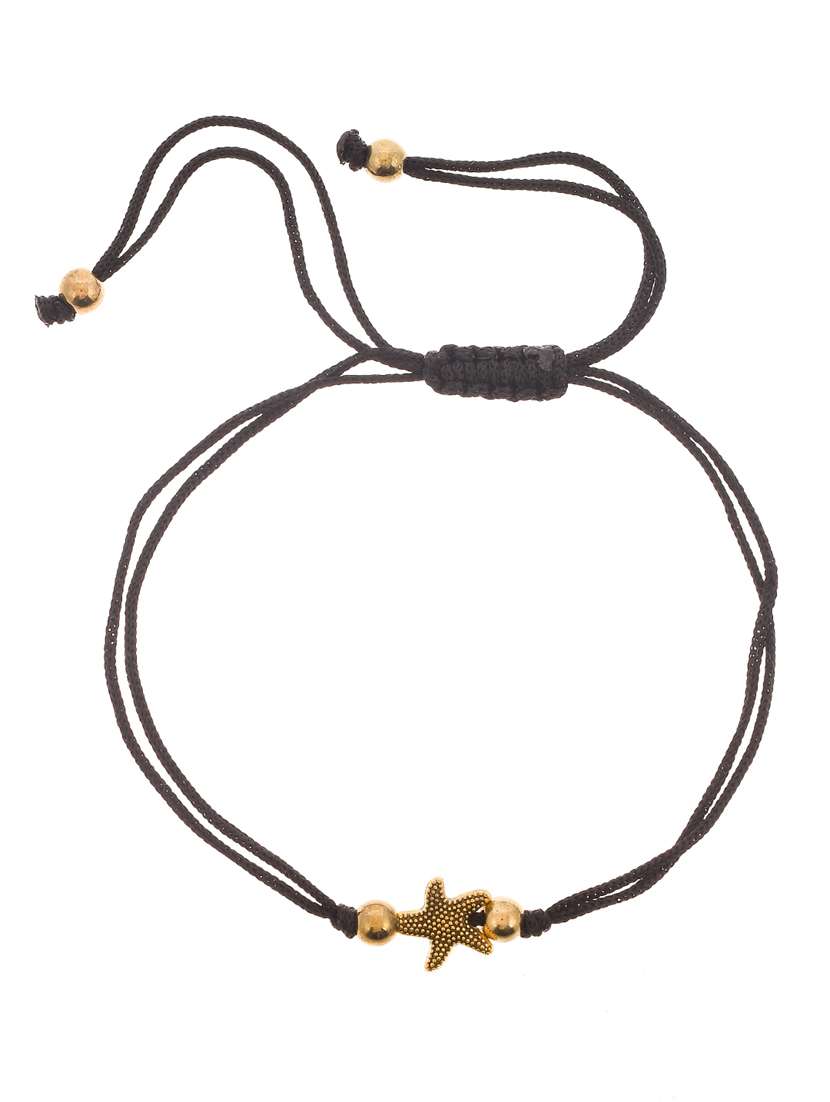 oxidised gold star fish charm bead anklet - 19536445 -  Standard Image - 1