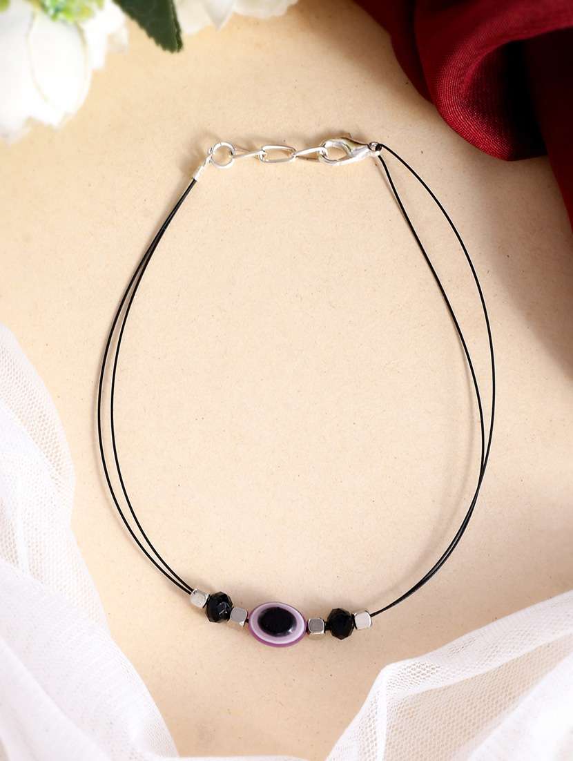 women black western evil eye thread anklet - 19536469 - Zoom Image - 0