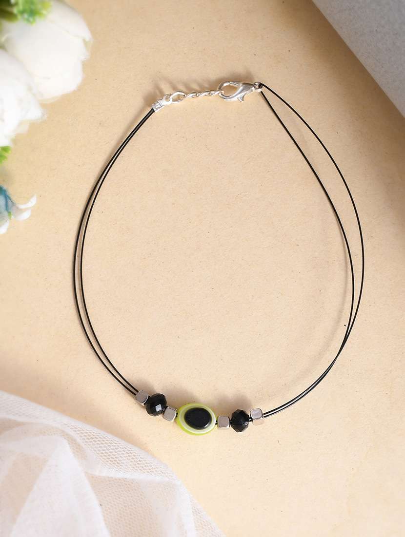 women black western evil eye thread anklet