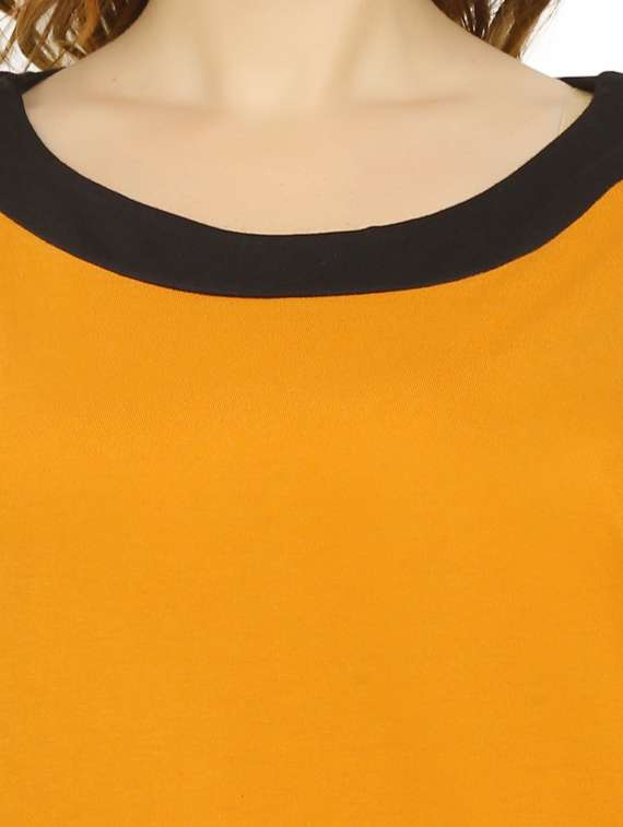 women's color block round neck t-shirt - 19537760 - Standard Image - 4