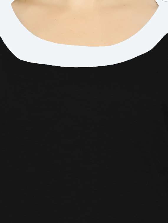 women's color block round neck t-shirt - 19537771 -  Standard Image - 4