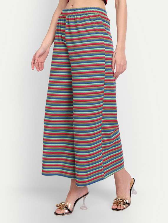 casual stripes straight palazzo - 19537821 -  Standard Image - 1