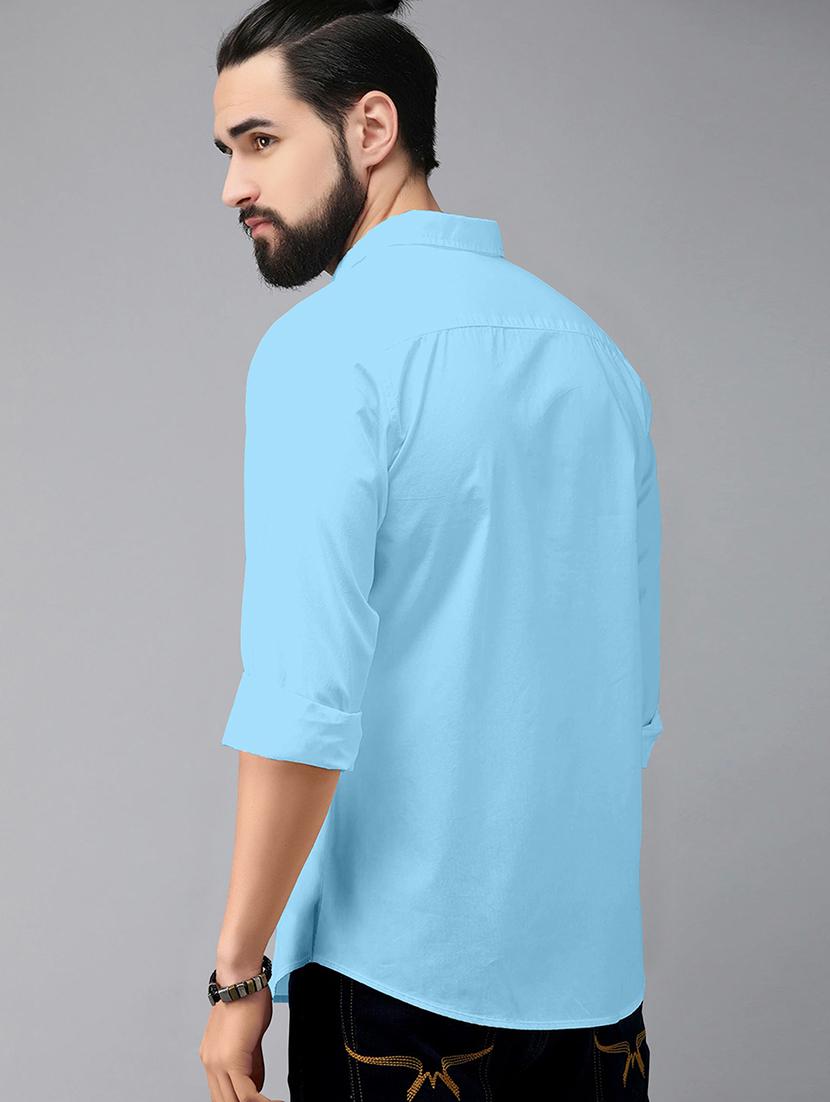 blue cotton casual shirt - 19539552 -  Standard Image - 1