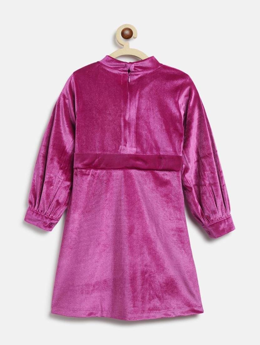 girls mandarin collar long sleeves frock - 19554840 - Standard Image - 1
