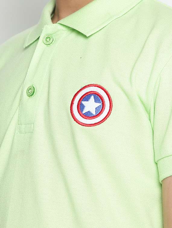 boys polo neck solid t-shirt  - 19555019 -  Standard Image - 4