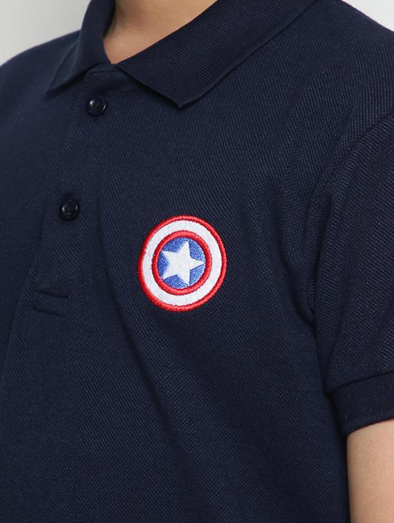 navy blue embroidered detailed polo t-shirt - 19555020 - Standard Image - 4