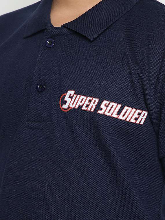 boys polo neck front print t-shirt  - 19555024 -  Standard Image - 4