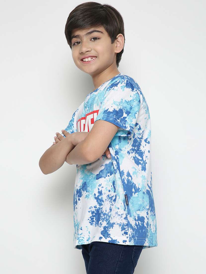 boys round neck tie dyed t-shirt  - 19555027 -  Standard Image - 1