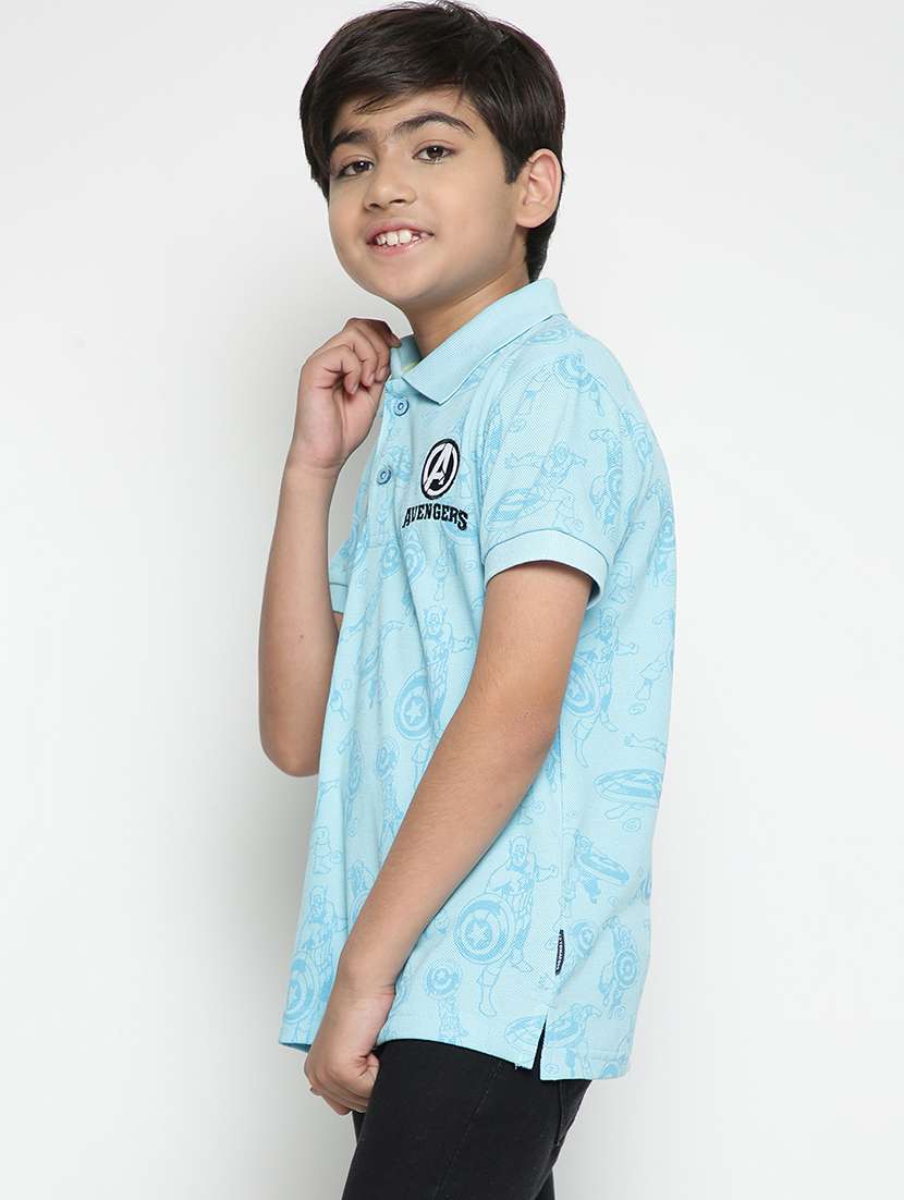 boys polo neck printed t-shirt  - 19555029 -  Standard Image - 1