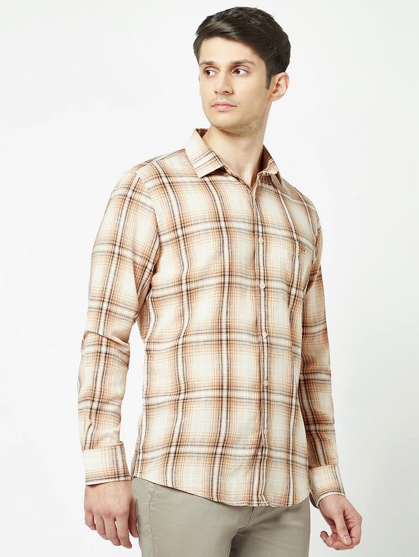 mens checks casual shirt - 19555110 - Standard Image - 1