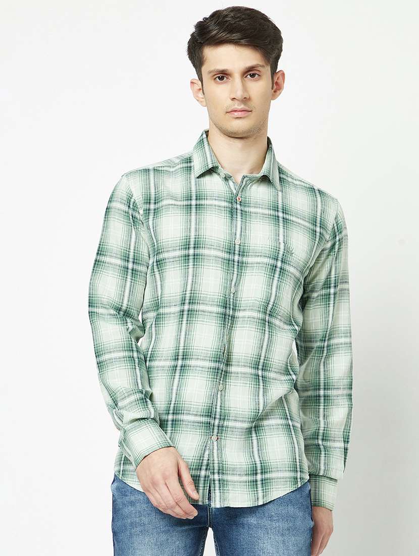 mens checks casual shirt
