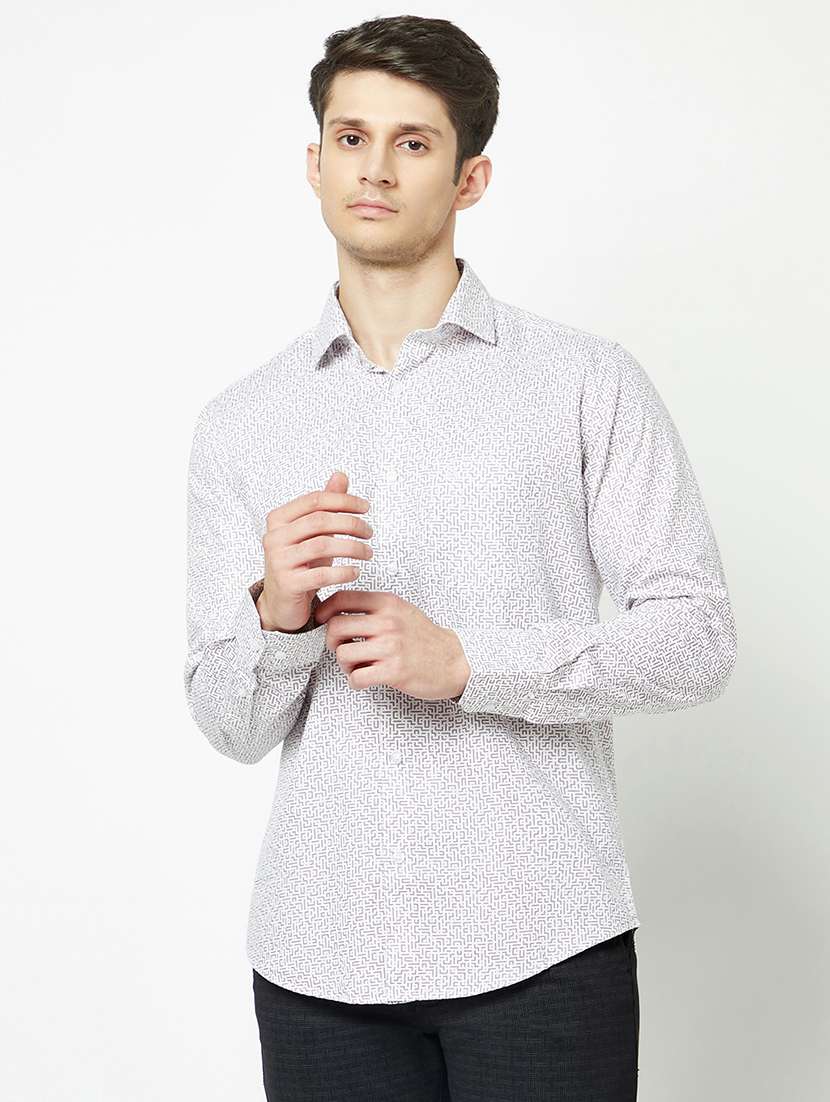 mens geometric casual shirt
