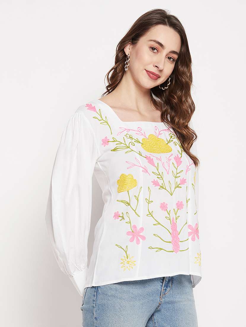 women's straight square neck top - 19559508 - Standard Image - 1