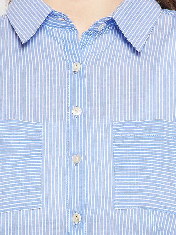 women striped regular shirt - 19560290 - Standard Image - 4