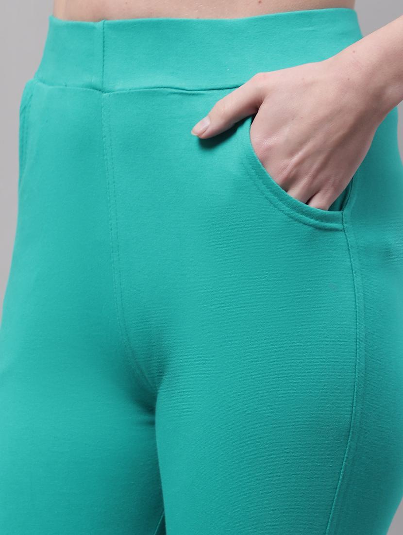 green cotton leggings - 19562962 - Standard Image - 4