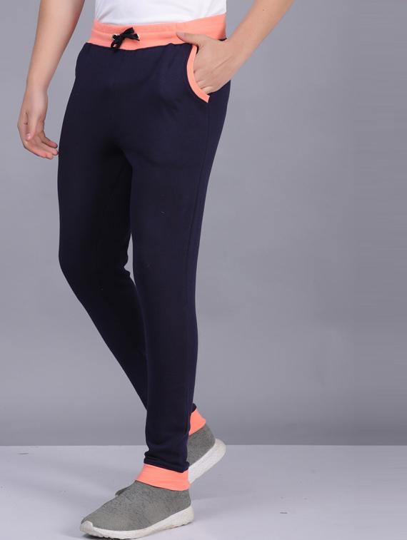 dark blue cotton joggers - 19564364 - Standard Image - 1