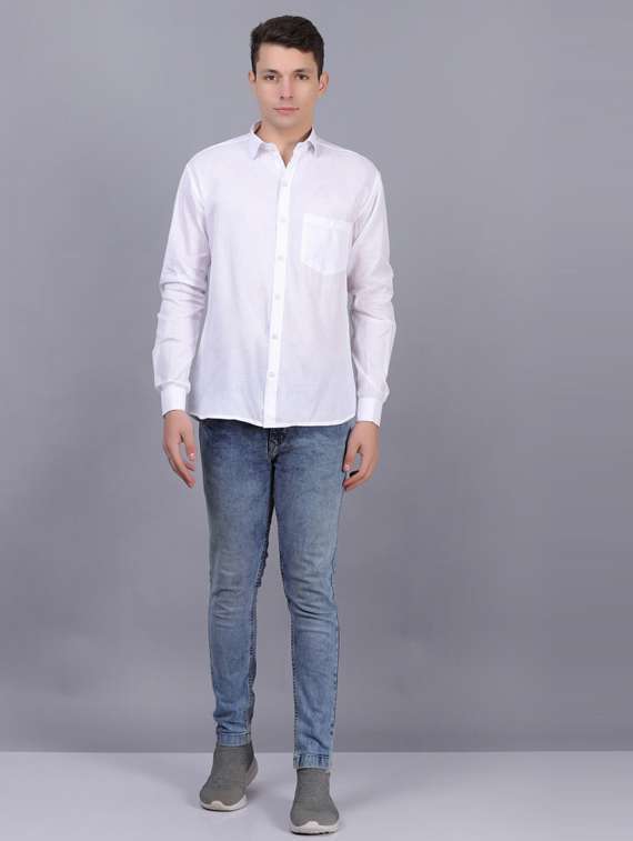 mens solid casual shirt - 19564647 -  Standard Image - 4