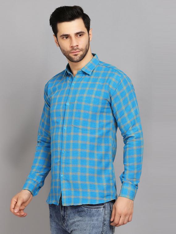 mens checks casual shirt - 19564649 - Standard Image - 1