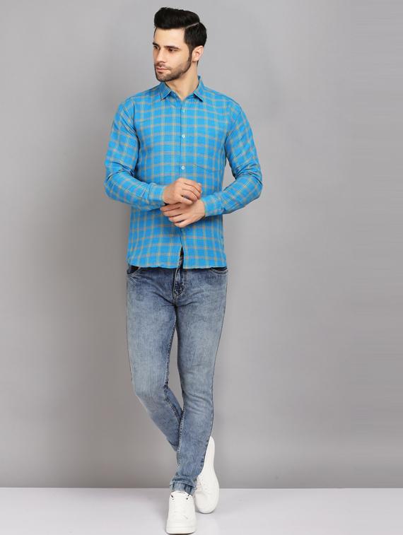 mens checks casual shirt - 19564649 - Standard Image - 4