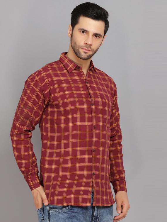 mens checks casual shirt - 19564653 - Standard Image - 1