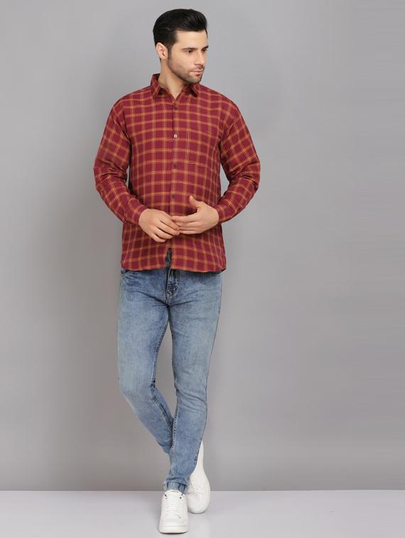 mens checks casual shirt - 19564653 - Standard Image - 4