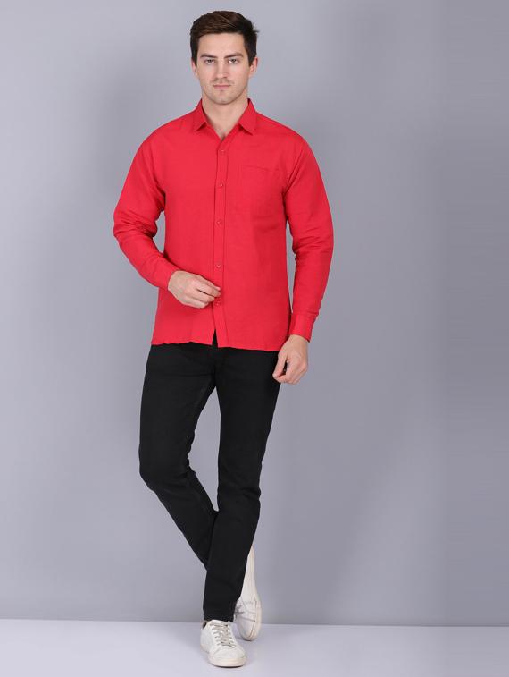 mens solid casual shirt - 19564674 - Standard Image - 4