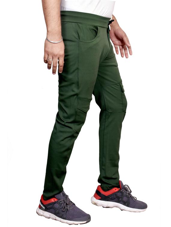 mid rise solid full length track pant - 19565601 - Standard Image - 1