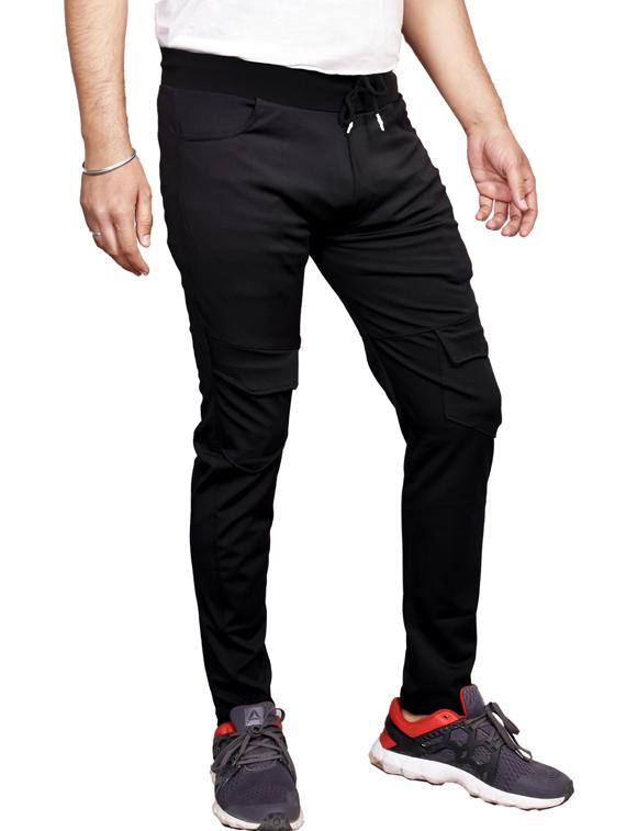 mid rise solid full length track pant - 19565682 - Standard Image - 1