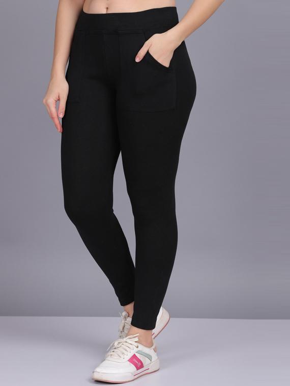 black solid mid rise ankle length jegging - 19565857 - Standard Image - 1