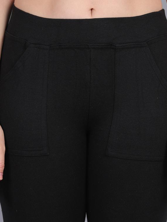 black solid mid rise ankle length jegging - 19565857 - Standard Image - 4