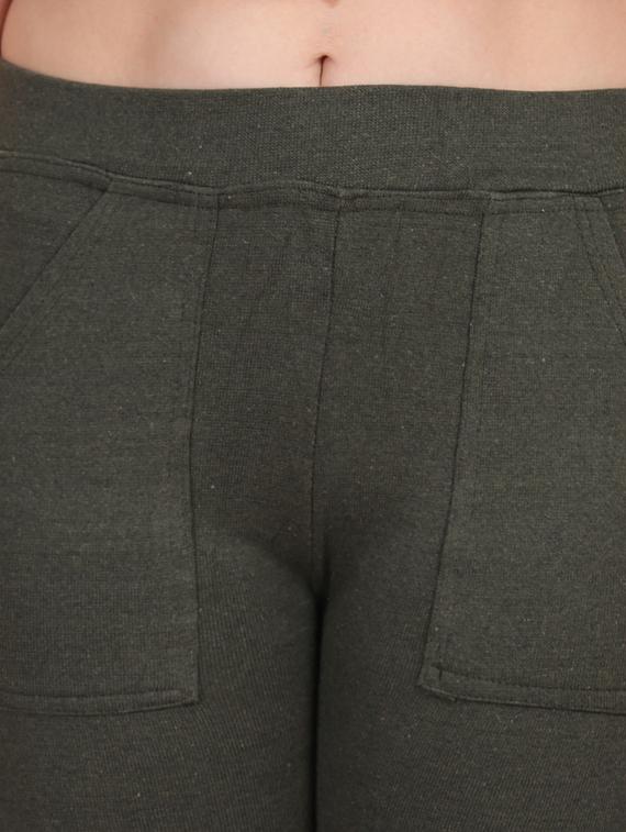 green cotton blend jeggings - 19565865 - Standard Image - 4