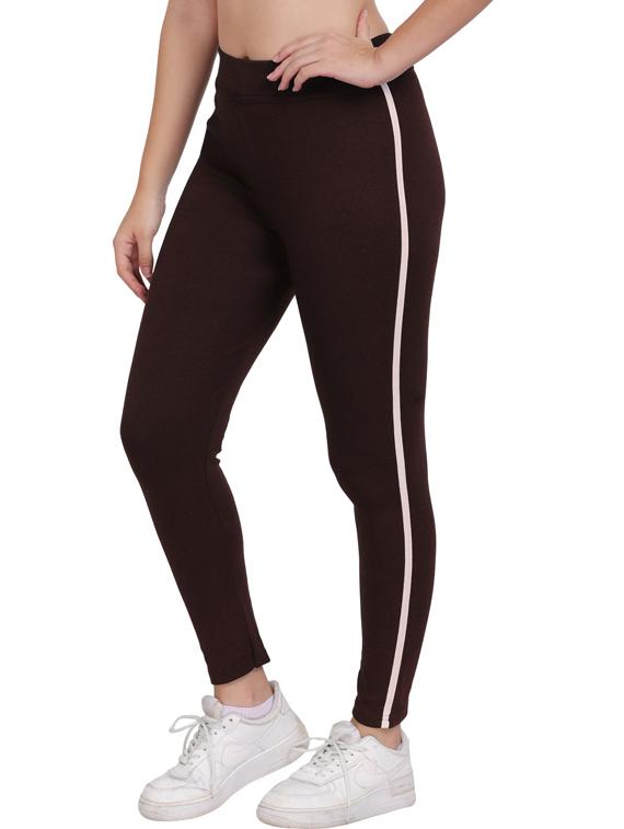 brown cotton blend jeggings - 19565872 - Standard Image - 1