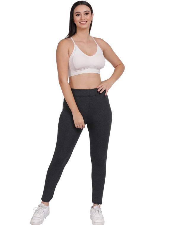grey cotton blend jeggings - 19565875 - Standard Image - 4
