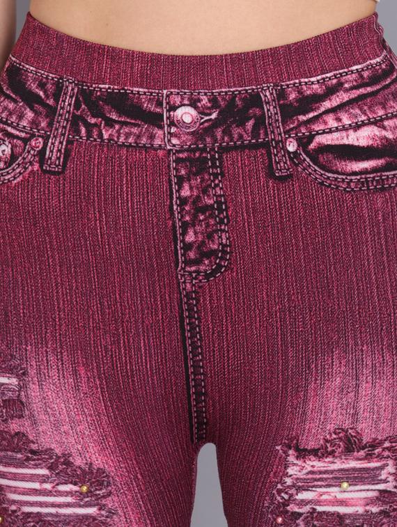 purple lycra jeggings - 19565878 - Standard Image - 4