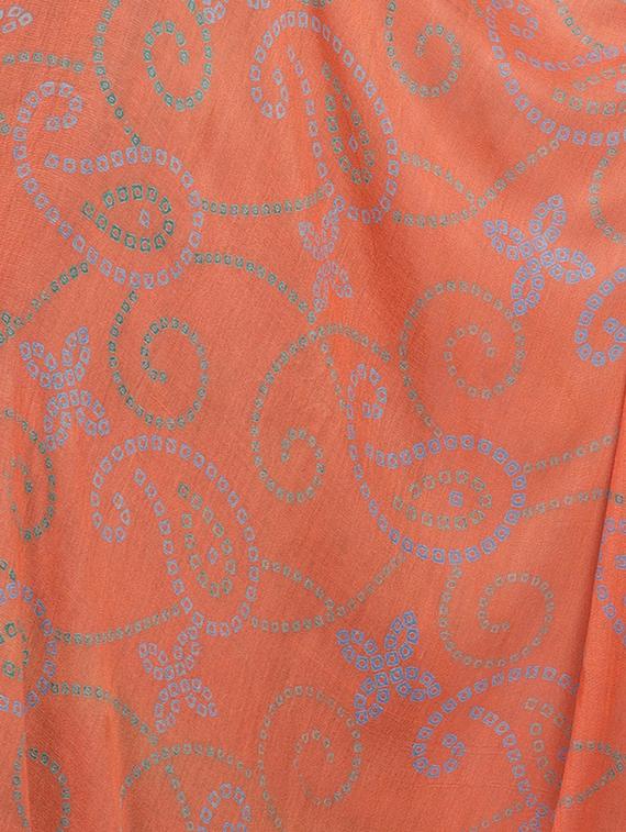 orange bandhani printed dupatta - 19565939 - Standard Image - 4