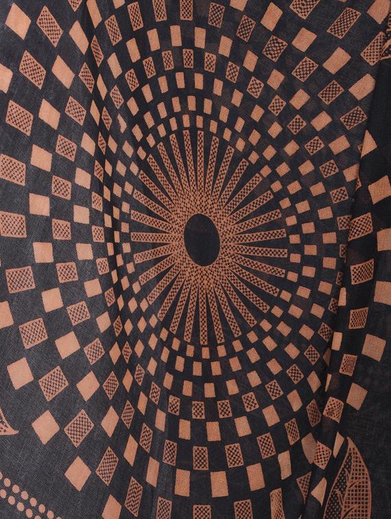 black printed dupatta - 19565942 - Standard Image - 4