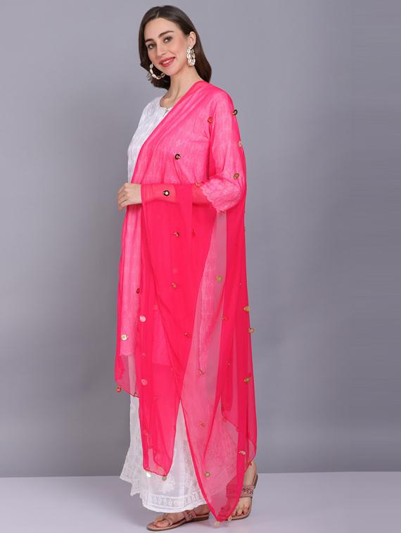 pink solid dupatta - 19565972 -  Standard Image - 1
