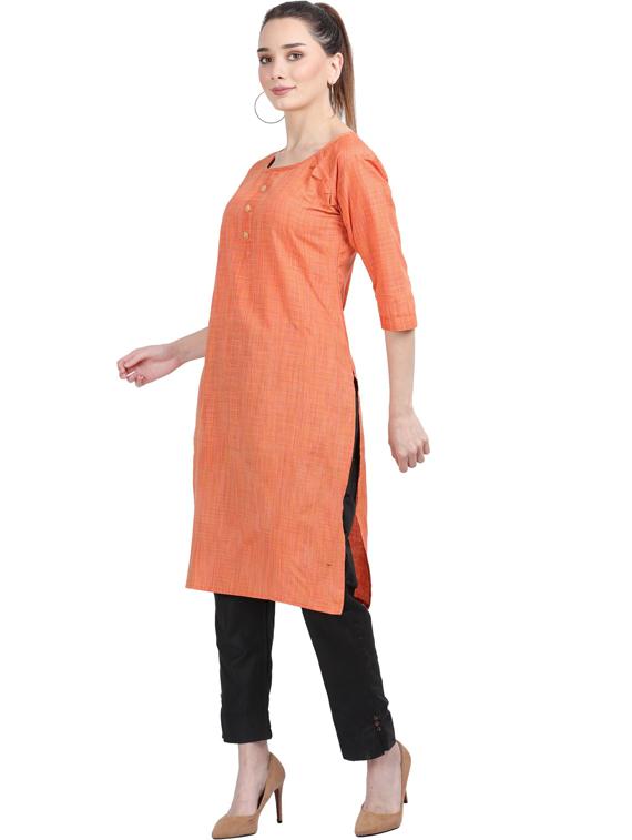 round neck kurta pant set - 19566004 - Standard Image - 1