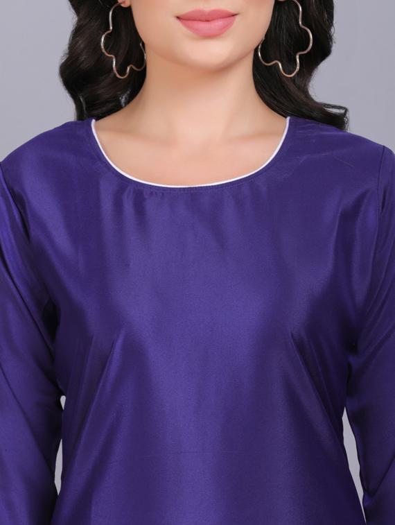 solid kurta palazzo set - 19566006 - Standard Image - 4