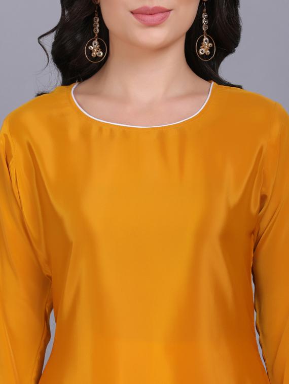 round neck kurta palazzo set - 19566008 - Standard Image - 4