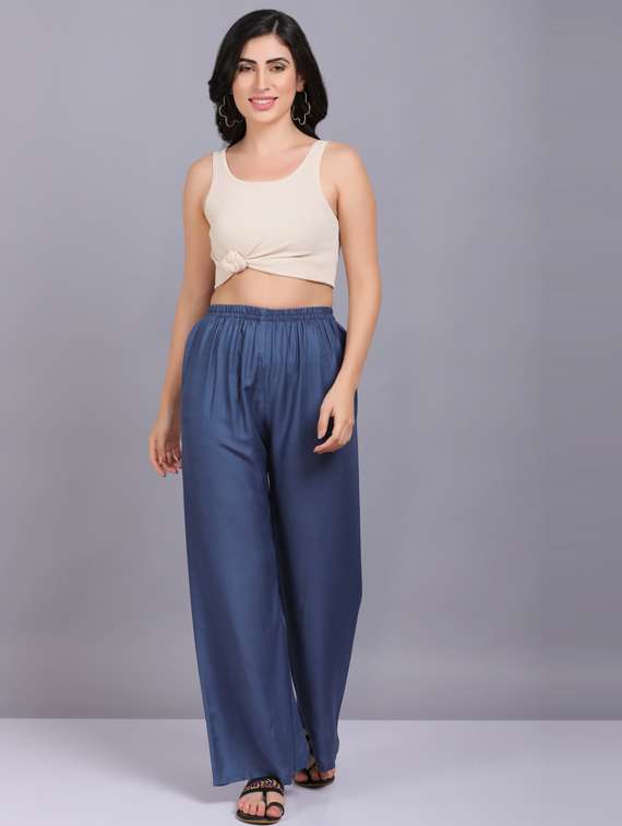 solid mid rise palazzo - 19566037 -  Standard Image - 4