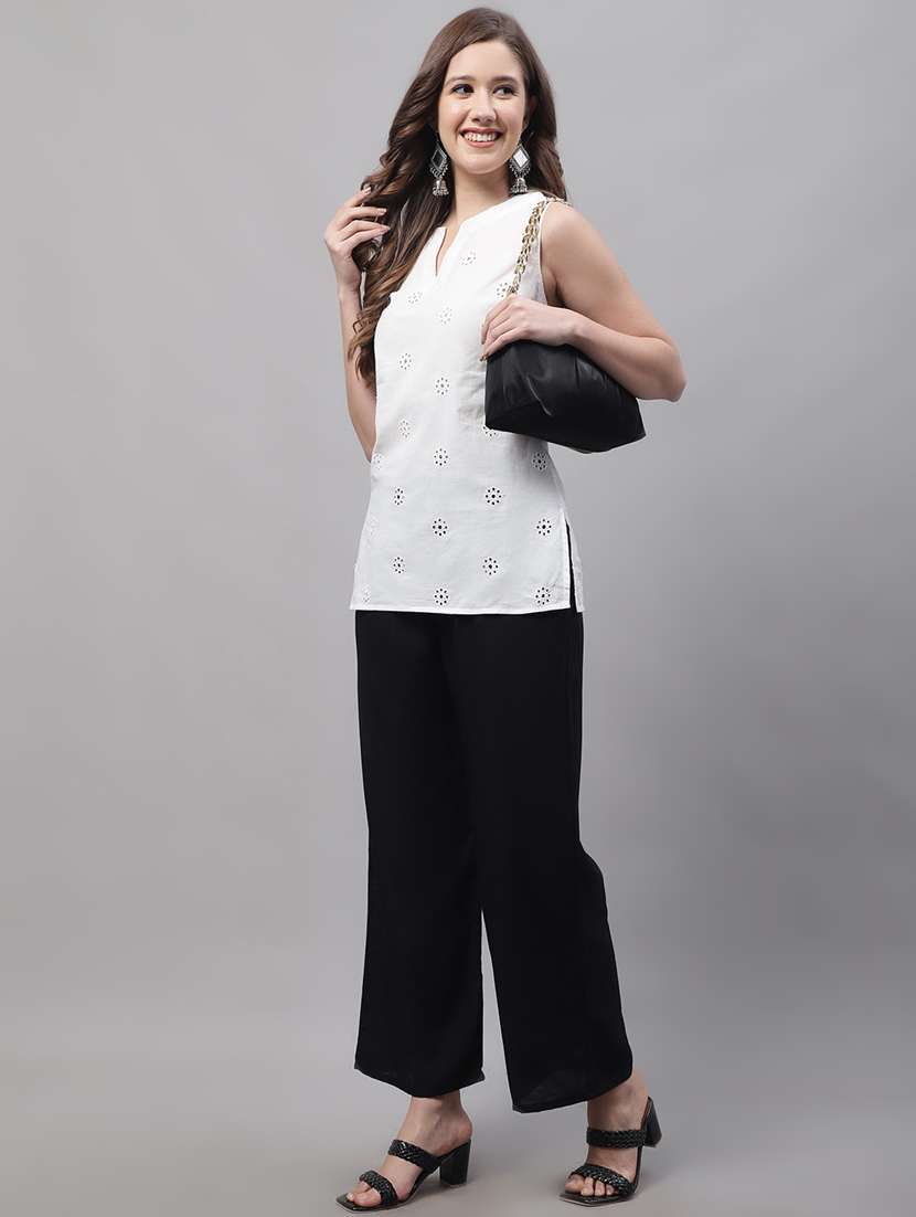 mid rise solid palazzo - 19566512 -  Standard Image - 4