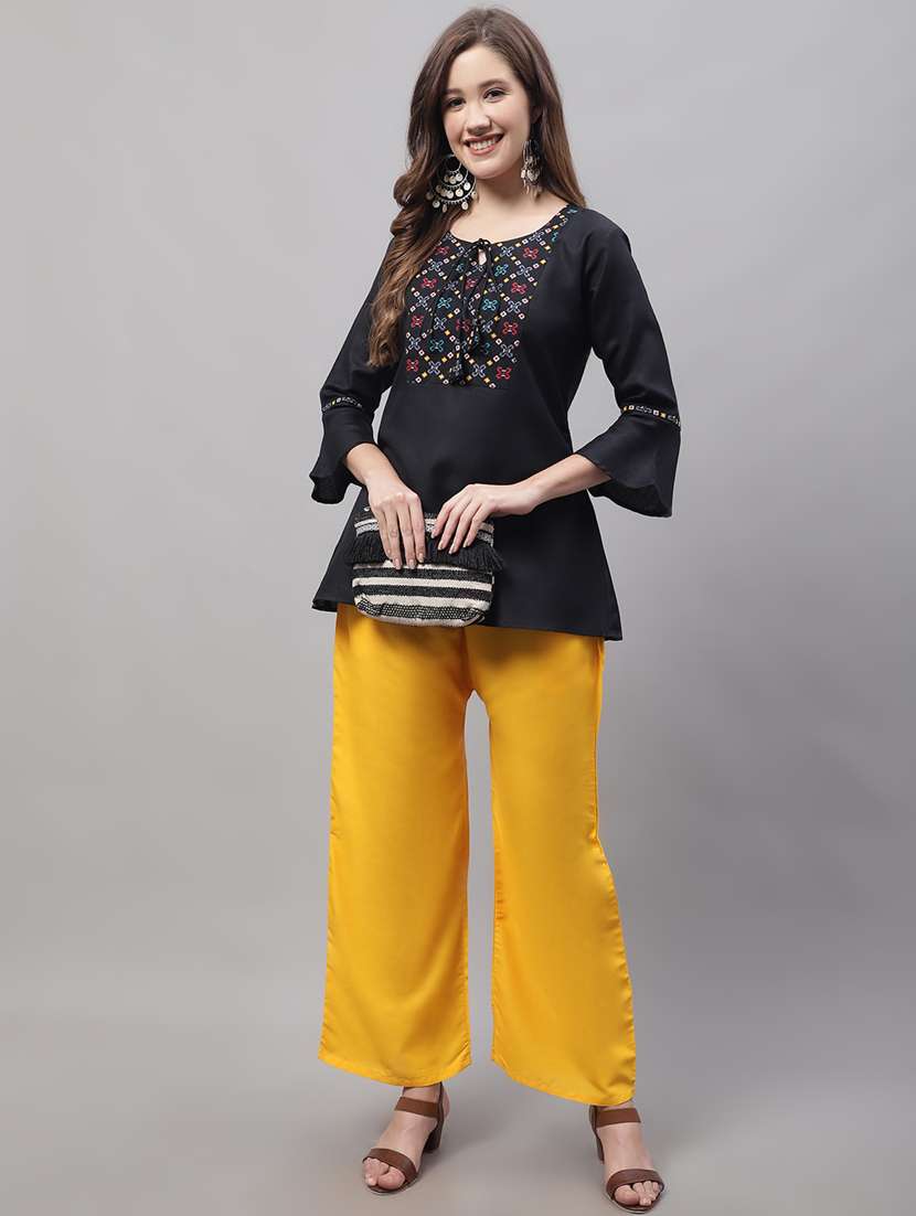 mid rise solid palazzo - 19566515 -  Standard Image - 4