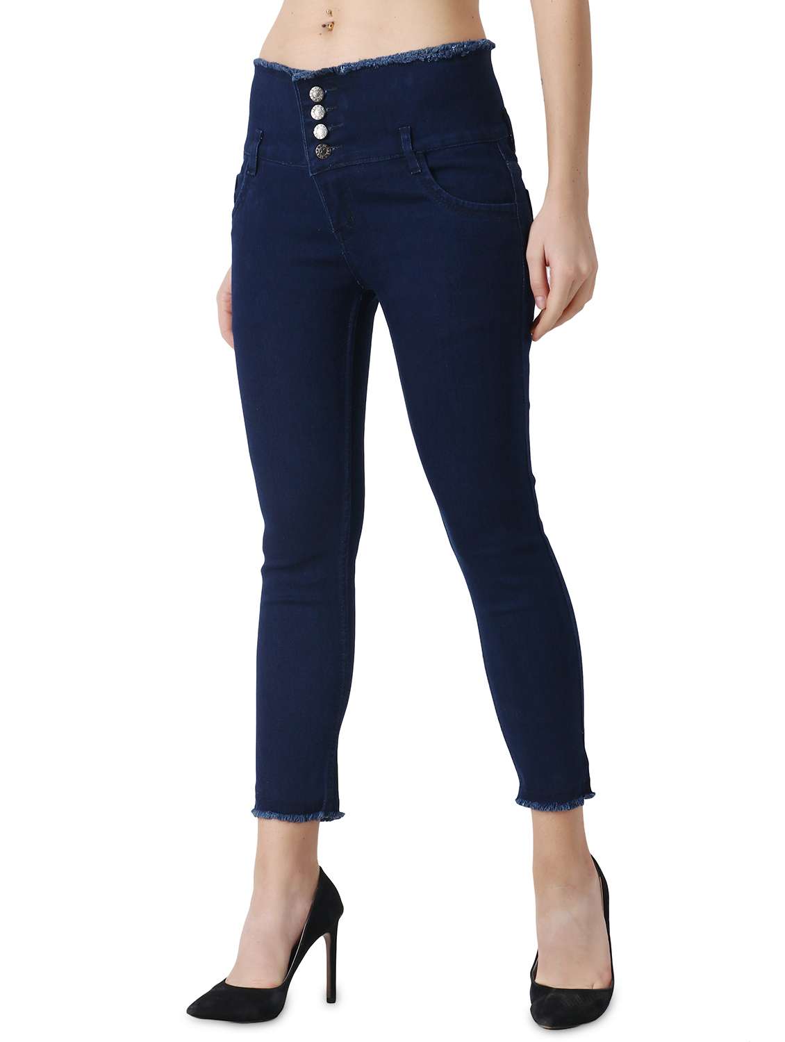 navy blue denim jean - 19566719 -  Standard Image - 1