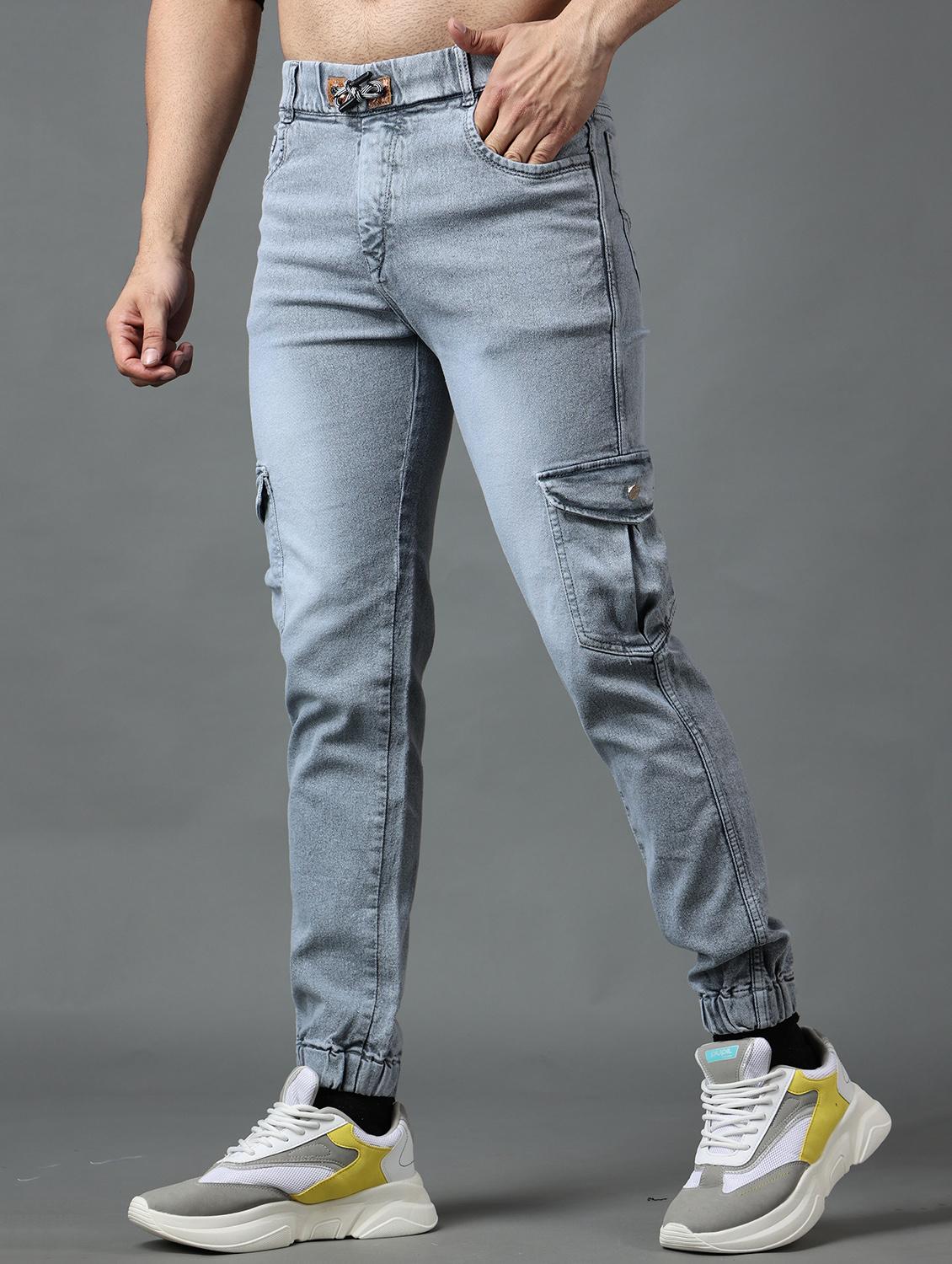 grey cotton blend joggers - 19566732 -  Standard Image - 1