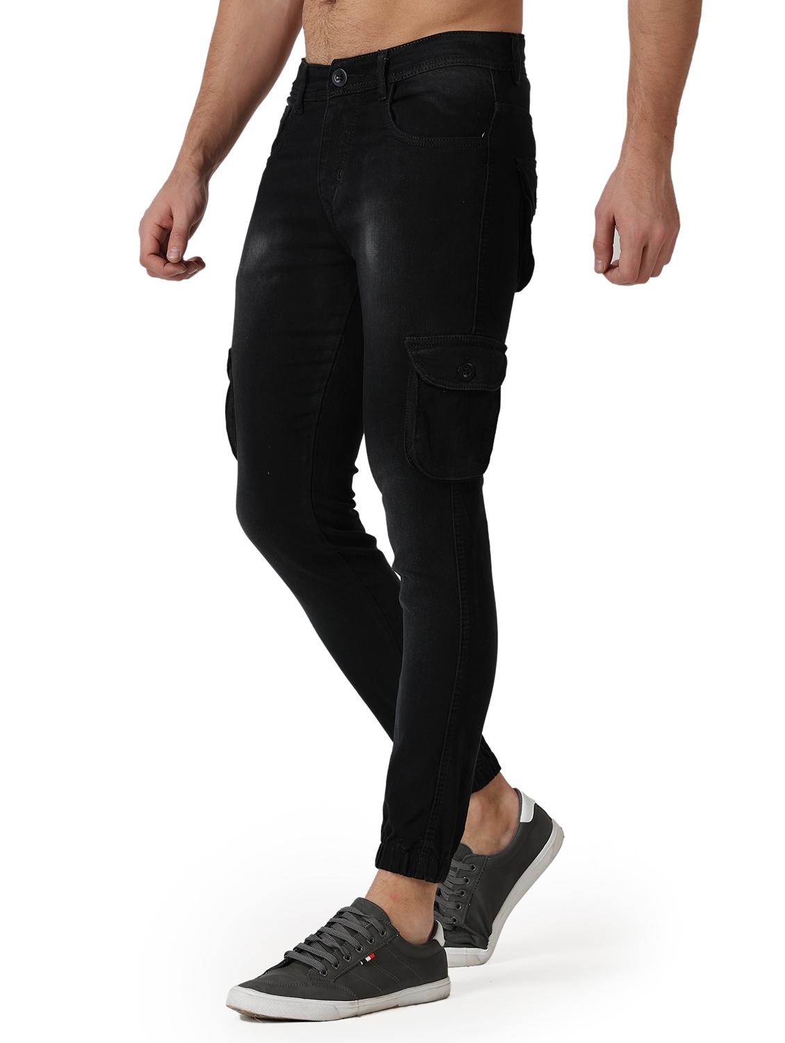 black cotton blend joggers - 19566733 -  Standard Image - 1